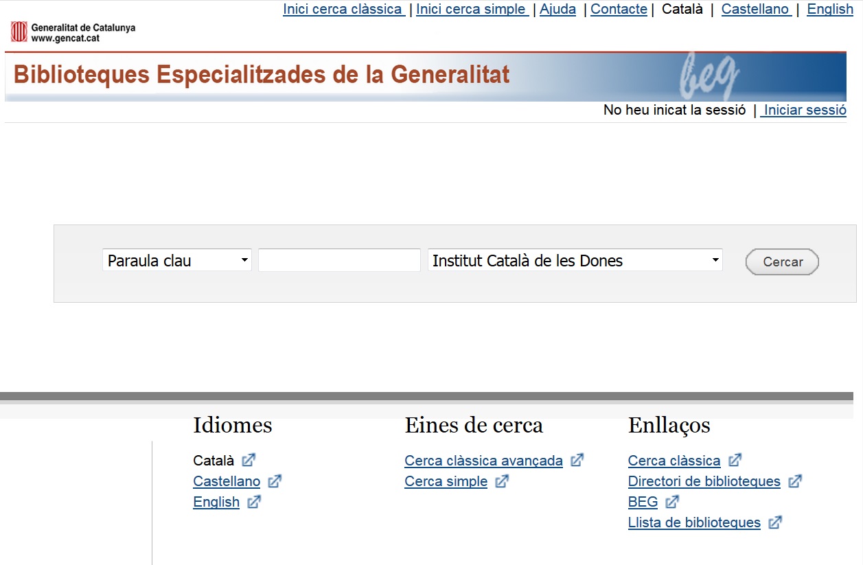 Accés al catàleg BEG